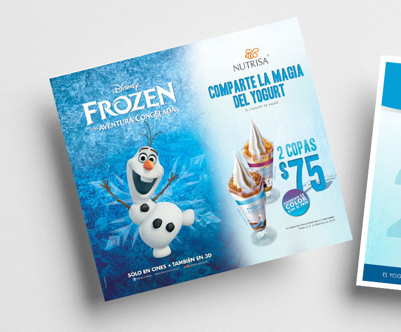 Campaña Publicitaria con licencia de marca Nutrisa - Frozen (Disney)